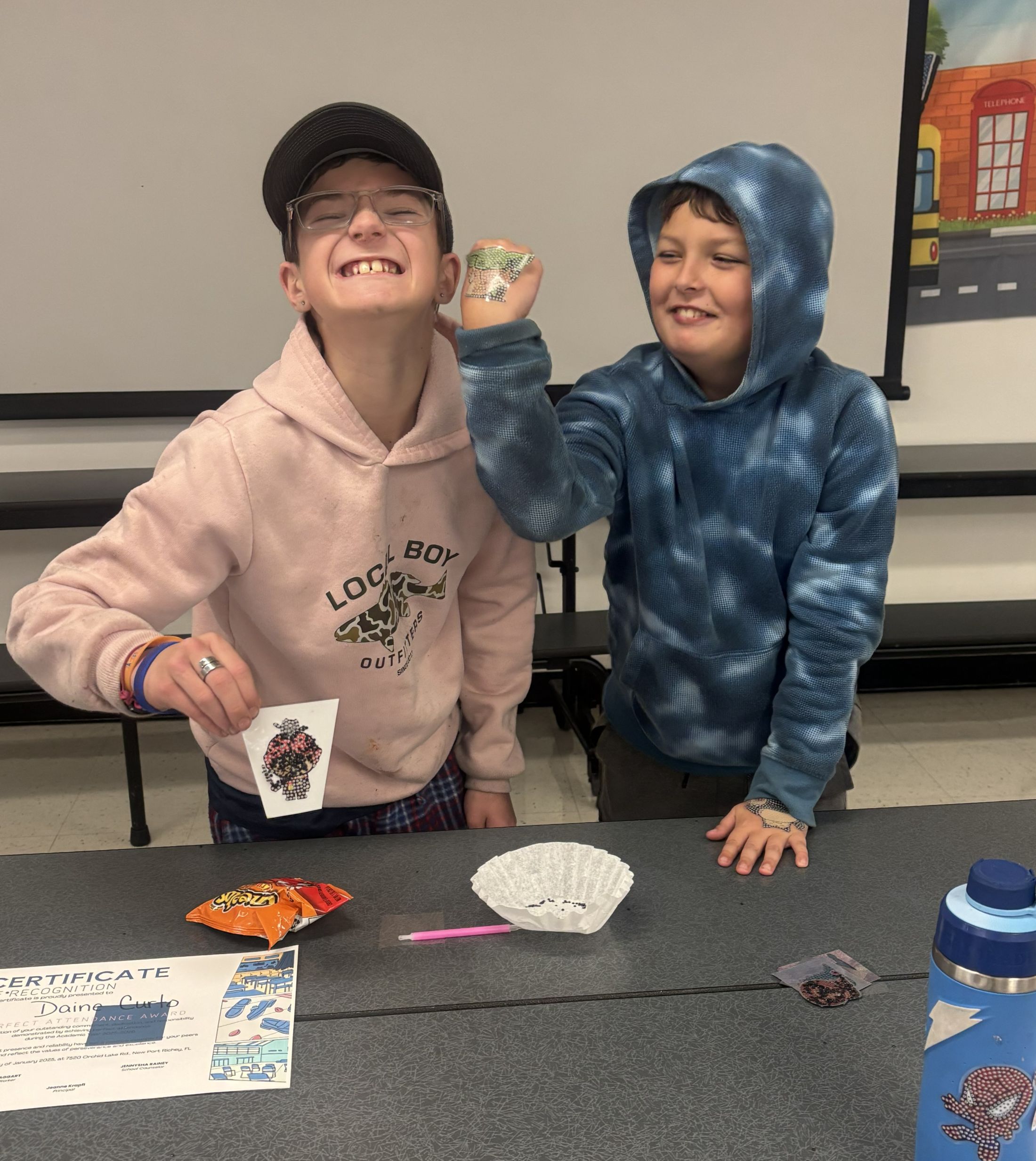 Quarter 2 Perfect Attendance Celebration - <p>Quarter 2 Perfect Attendance Celebration</p><p>Valentine Cards for Seniors</p><p>4th Grade Visits EMC</p>